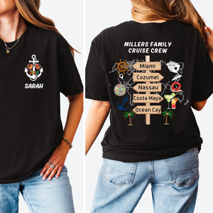 Custom Family Cruise Vacation Shirt, Custom Cruise Destinations Matching Shirt, Personalized Family Christmas Cruise, Adventure Traveler