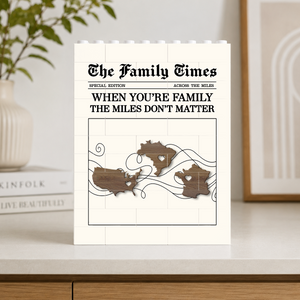 The Family Times Long Distance - Personalized Brick Block