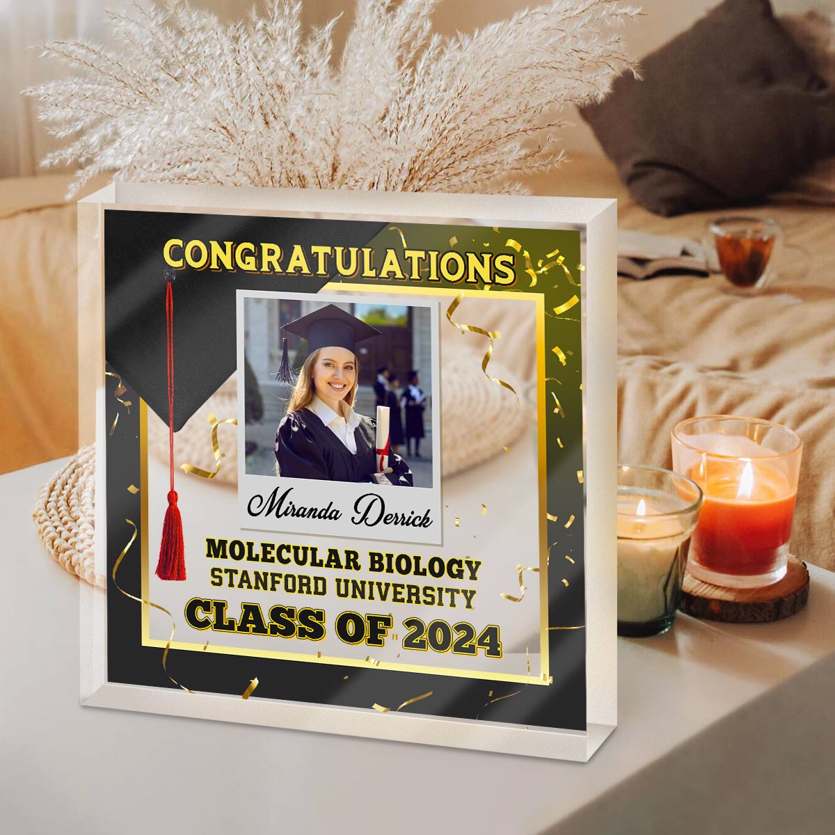 Graduation Gift Class Of 2025 - Personalized Acrylic Plaque - Graduation Day Gift