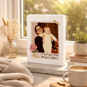 Custom Vintage Photo Building Block, Personalized Photo Mom Building Block, Mother's Day Gifts, Mom Keepsake, Gifts For Mom From Daughter