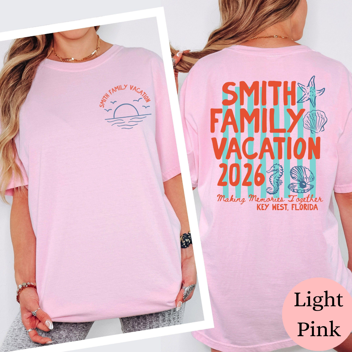 Custom Beach 2026 Family Vacation Shirt, Matching Summer Vacation Tee Comfort Colors Tee Family Beach Trip Shirt, Island Tropical Family Tee