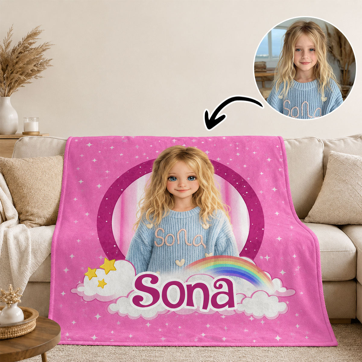 Like A Star - Personalized Custom Fleece Blanket