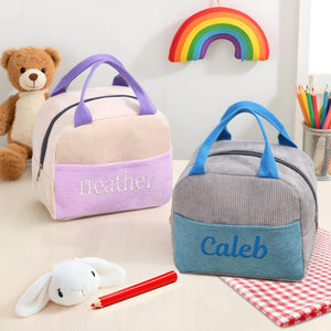 Personalized Lunch Bag With Name Embroidery, Custom Name Lunchbox Bag, Back to School Bag, Personalized Kid Lunchbag, School Lunch Bag