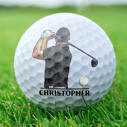 Dear Dad Thank You For Taking Me To The Golf Course - Personalized Golf Ball - Gift For Father, Golfer