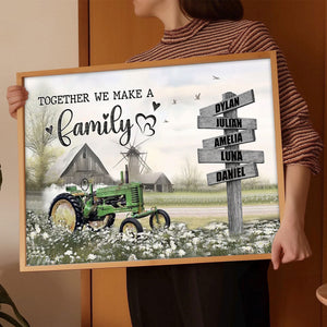 Family Farm House Old Truck - Personalized Poster Canvas