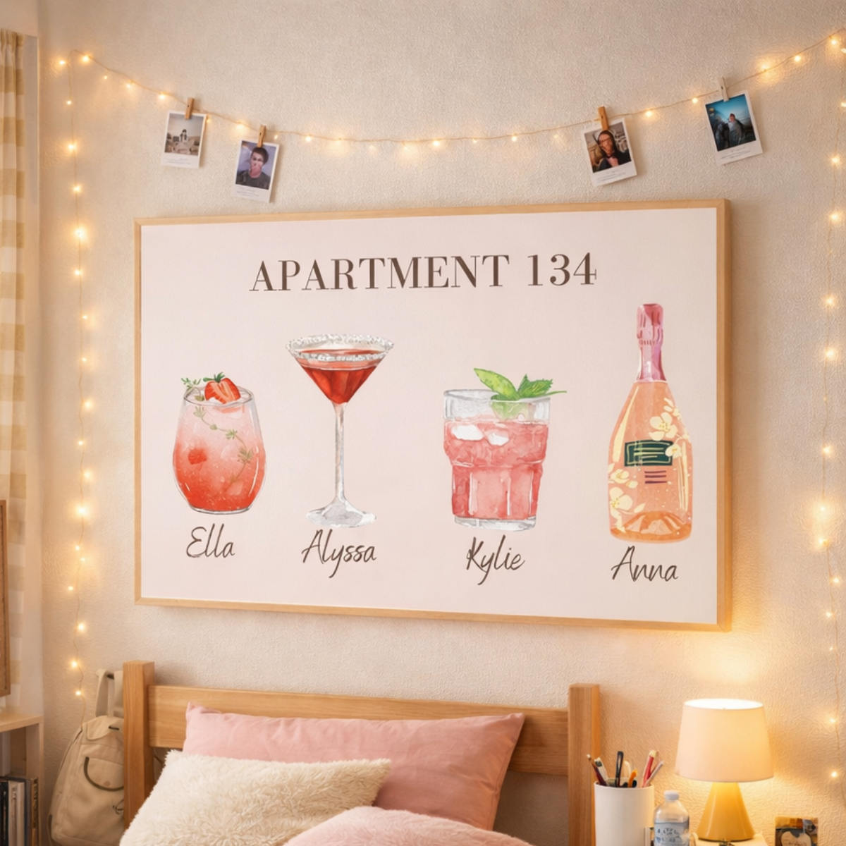 Personalized Roommate Wall Decor, Preppy, College Decor, Dorm Decor