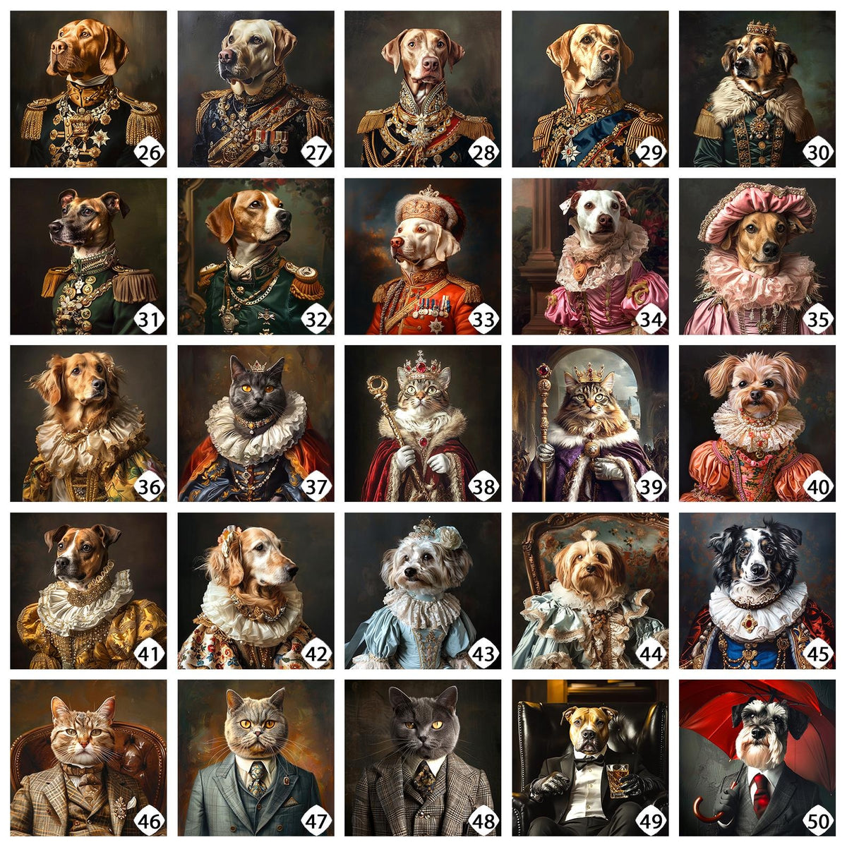 Custom Royal Pet Portrait, Renaissance Dog Painting, Pet Lovers Gift, Royal Portrait, Pet Portrait gift, Gift for Cat, Gift for Dog