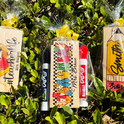 Personalized Teacher Board Eraser, Custom Teacher Appreciation Gifts, Chalkboard Eraser with Marker, Preschool Teacher Name gifts