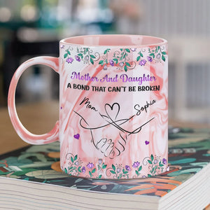 Mother And Daughter Relationship - Personalized Marble Mug - Mother's Day Gift