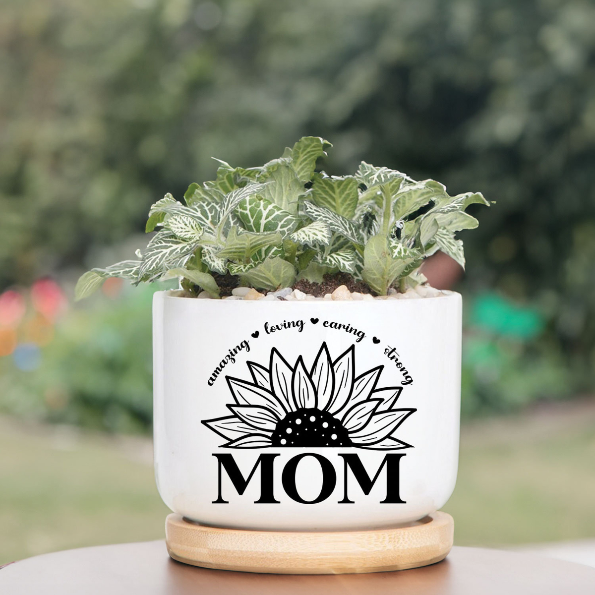 Personalized Sunflower Mom Flower Plant Pot, Mother's Day Gift, Outdoor Flower Pot, Gift for Mom