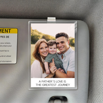 Personalized Car Visor Clip with Photo, Custom Sun Visor Picture Holder, Father's Day Gift, Sentimental Car Decoration, Drive Safe Daddy