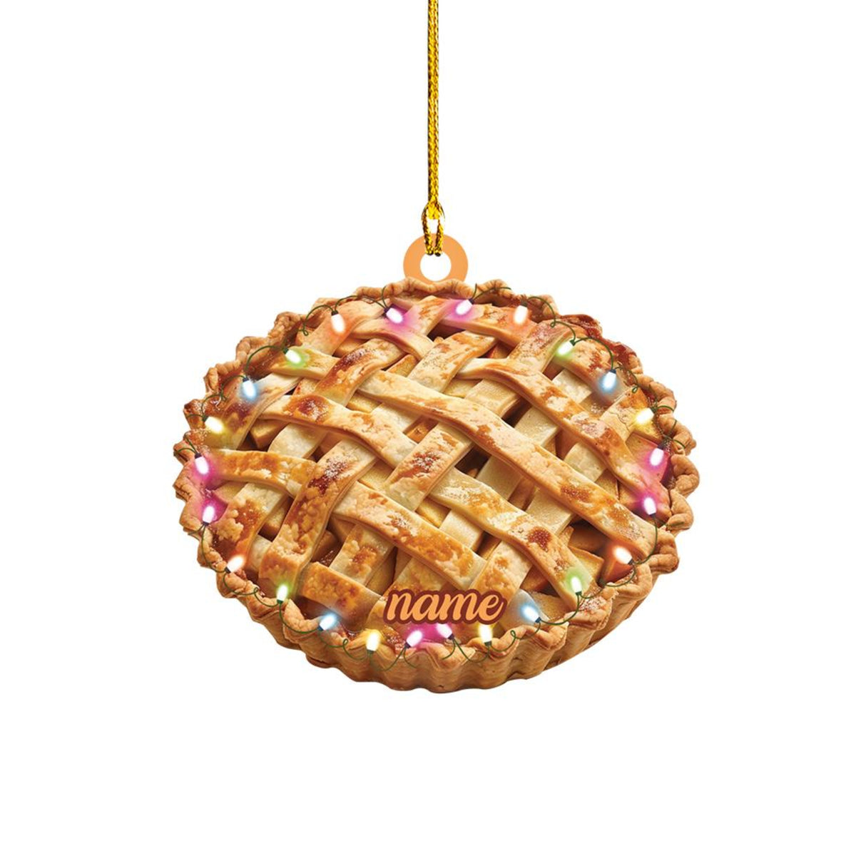 Personalized 2D Flat Apple Pie Ornament, Apple Pie Christmas Decor, Apple Pie Hanging Decor, Xmas Gift, Apple Pie Lover Gift