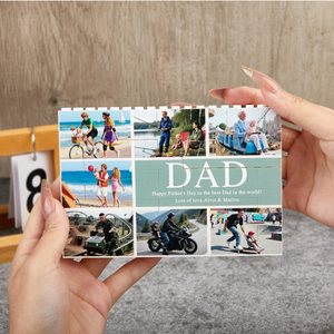 Personalized Photo Puzzle Blocks, Gift for Daddy, Custom Father's Day Gift, Adult DIY Building Set, Family Memory Wall Art