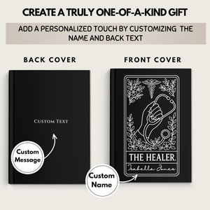 The Healer Card Journal- Personalized Doctor Appreciation Gifts, Physician Notebook, Medical School Graduation Gift, Medical Student Gift