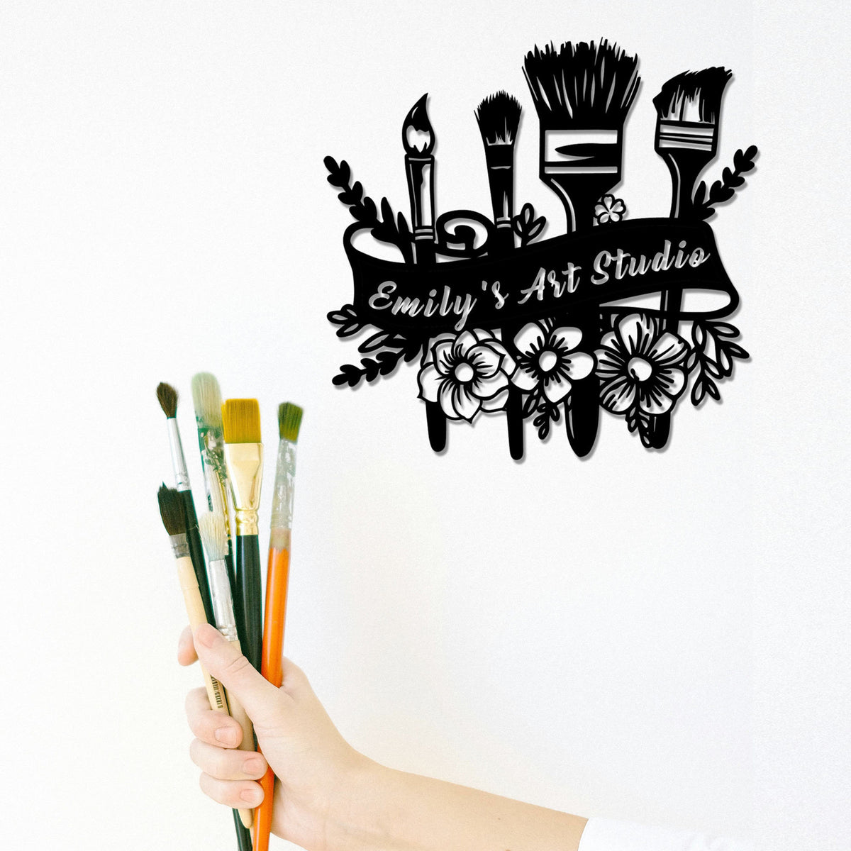 Art Studio Metal Wall Art, Art Studio Sign, Personalized Artist Name Sign, Artist Gifts, Painting Sign Drawing Lover Gift