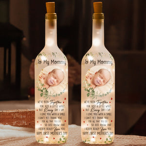 Mommy I Really Love You - Personalized Photo Bottle Lamp - Gift For New Mom