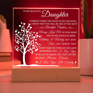 Daughter Keepsake Gift - Lamp of Love, Daughter Gift, Daughter Plaque, Birthday Gift for Daughter, Gift to Daughter from Mom, Gift From Dad