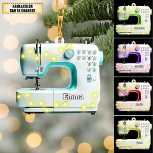 Automatic Sewing Machine - Personalized Acrylic Ornament - Christmas Gift For Sewing Lovers, Tailors