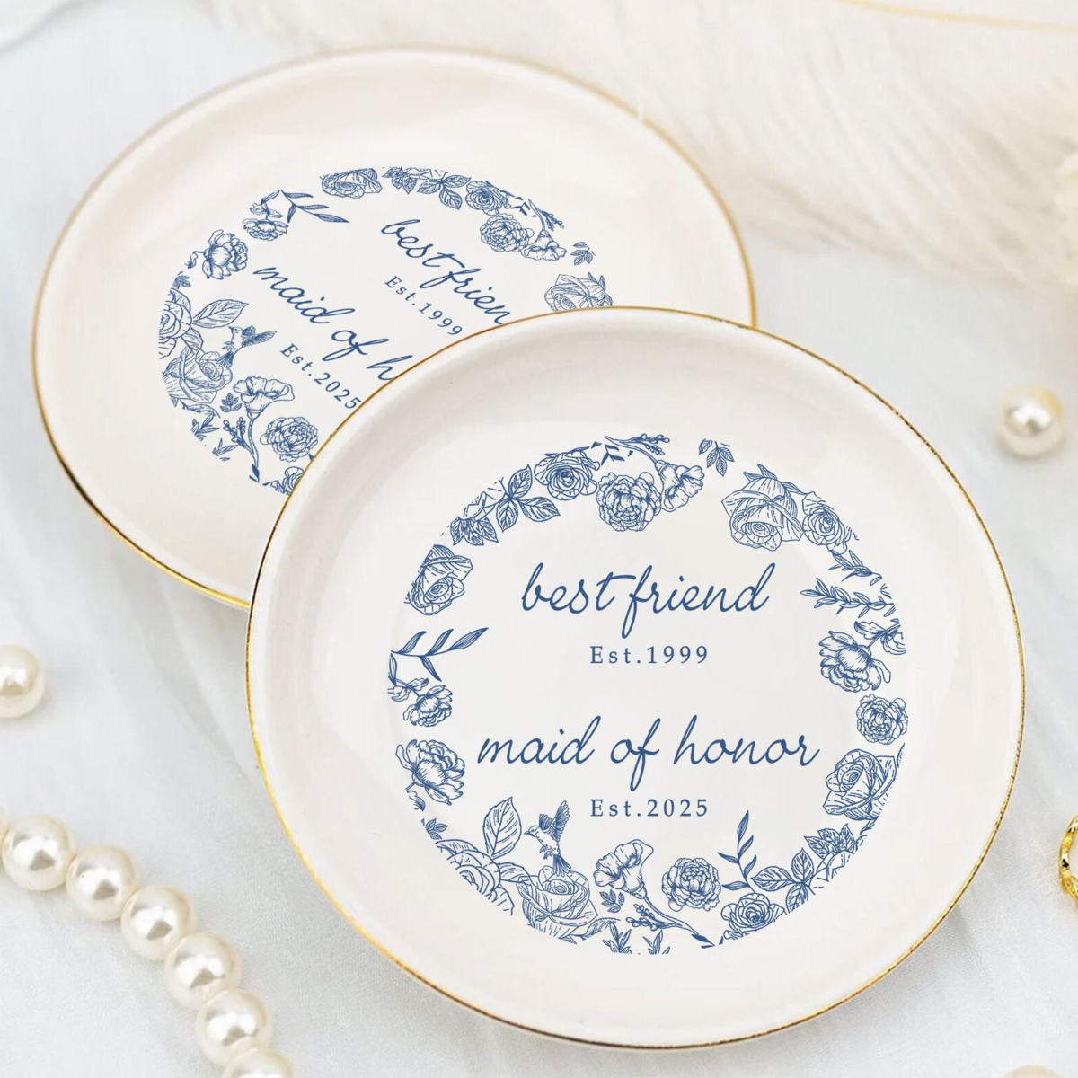 Personalized Maid of Honor Jewelry Tray, Bridesmaid Proposal Gift, Bridesmaid Gift, Wedding Gift