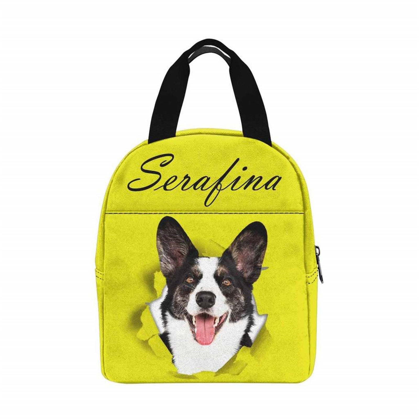 Custom Name Lunch Bags for Kids or Adults, Personalized Pet Photo Lunch Bag, Back to School Insulated Box Gift for Children, Birthday Gift