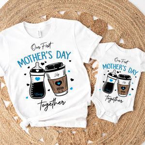 Our First Mother's Day Matching Tees - Mom & Baby T-Shirt Onesie