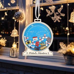 2024 Global Adventures - Personalized 4D Shaker Ornament - Christmas Gift