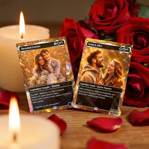 Turn your loved one into an MTG card, Personalized PKM Card for Couples
