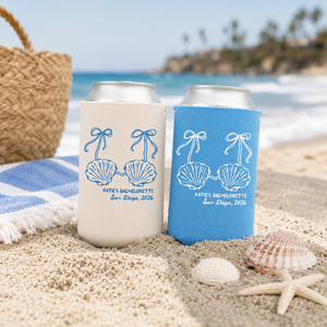 Mermaid Bachelorette Can Coolers - Custom Last Splash Bachelorette Party Favors - Personalized Cozies in Regular and Slim Size