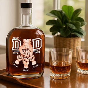 Custom Best Dad Ever - Dad's Bump Whisky Bottle, Custom Best Dad Whisky Bottle, Custom Whisky Bottle Gift For Dad, Father Day Gift 2025