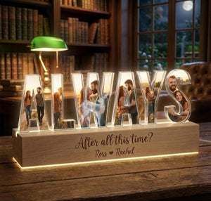 Always Photo Acrylic LED Lamp for Couples, Custom Name Light Romantic Home Decor Gift For Couple