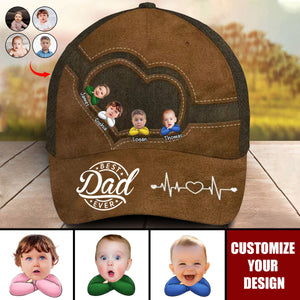 Custom Photo Best Dad Papa Ever - Personalized Classic Cap - Father's Day Gift For Dad, Grandpa