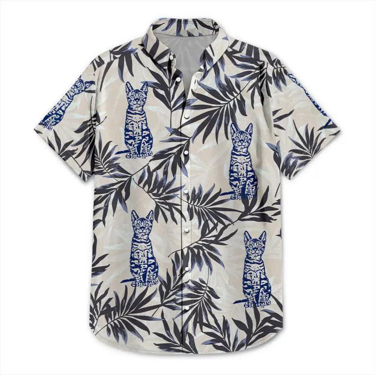 Custom Photo Pencil Drawing Palm Leaf Vacation Vibe - Personalized Hawaiian Shirt, Gift For Family Members, Summer Gift