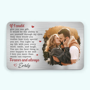 I Love You More Than Words Can Express - Personalized Wallet Insert Card - Gift For Couple, Anniversary Gift, Valentine's Day Gift