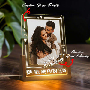 Personalized Couple Photo Led Night Light, Custom Couple Valentine Day Lamp, Romantic Gift, Couple Anniversary Present, Gift For Lover