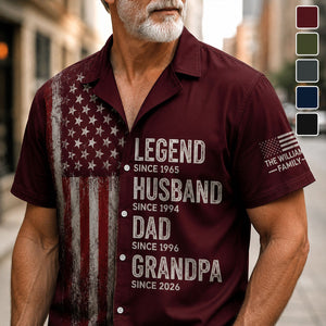 Dad Makes Life Brighter - Personalized Hawaiian Shirt - 250th Anniversary Father's Day Gifts For Dad, Grandpa