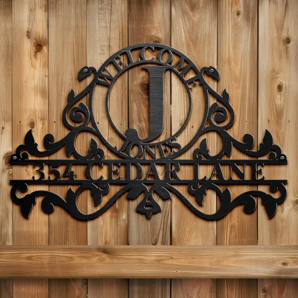 Welcome Family Name - Personalized Cut Metal Sign - Gift For Family, Housewarming Gift