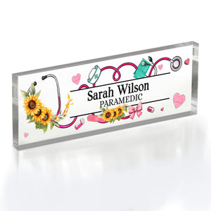 Custom Nurse Name Plate For Desk, Office Name Sign For RN, Medical Nurse Office Gift, Nursing School Graduation Gifts