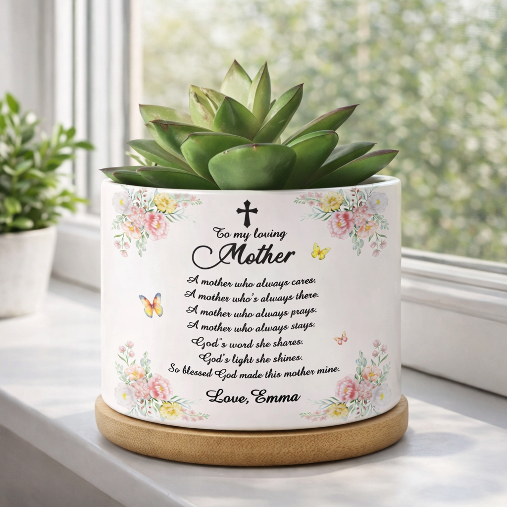 God Made This Mother Mine - Personalized Plant Pot & Vase - Gift For Mom, Mother's Day, Birthday Gift
