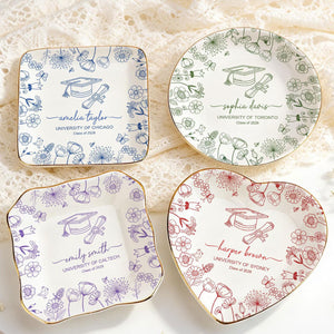 Personalized Graduation Gift for Her | Custom Class of 2026 Ceramic Trinket Dish | College University Graduation Gift | High School Senior Gift