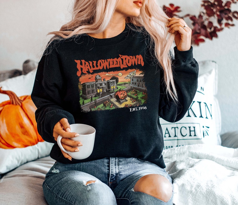 Halloweentown Est 1998 Sweatshirt, Halloweentown University, Retro Halloweentown Sweatshirt, Fall Sweatshirt, Vintage Halloween Sweatshirt 2.jpg
