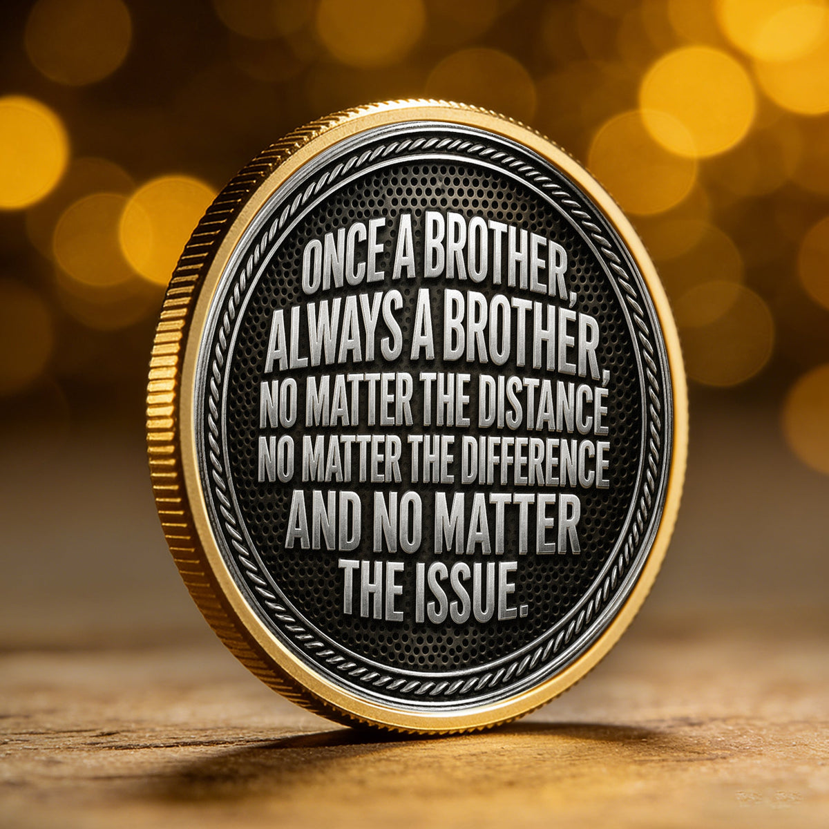 Once A Brother, Always A Brother, No Matter The Distance - Personalized Metal Coin - Gift For Brother