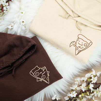 Pizza Bite Matching Embroidered Couple Shirts, Custom Couple Shirts, Couple Gift, Newlywed Gift, Wedding Gift, Funny Valentines Gift