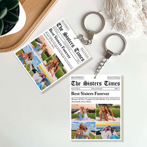 Personalized Sisters Times Acrylic Keychain, Custom Sister Gift, The BFF Times, Best Sister Christmas Photo Keychain, Christmas Gift For Besties