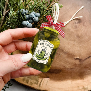 Custom Family Name Ornament, Family Ornament 2025, Family Pickle Ornament, Christmas Pickle Ornament, Funny Family Ornament, Family Keepsake