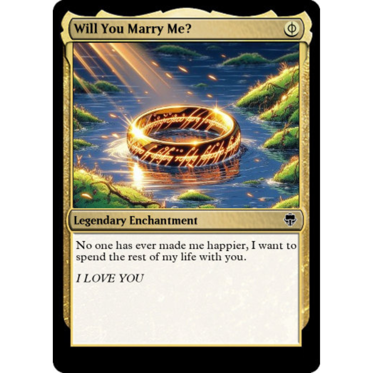 Magic the Gathering Custom Proposal Cards Custom Text, Color, Photo, Anniversary, Wedding, Party Cards