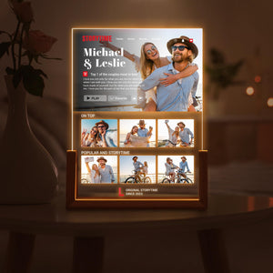 Custom Name Night Light as Valentines Day Gift, Anniversary Gifts, Engagement Gifts, Romantic Gift for Couple, Names and Date Night Lamp Gifts