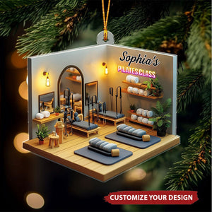 Pilates Classroom - Personalized Acrylic Ornament, Christmas Gift For Pilates Teacher