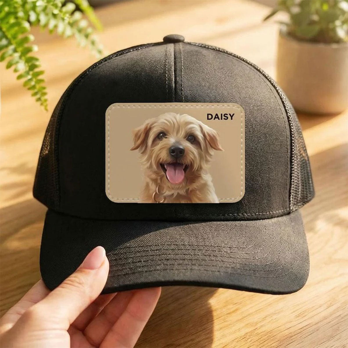 Personalized Pet Photo Trucker Hat Custom Dog Portrait Cap