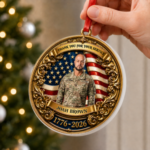 Liberty In God We Trust - Real 3D Raised Ornament