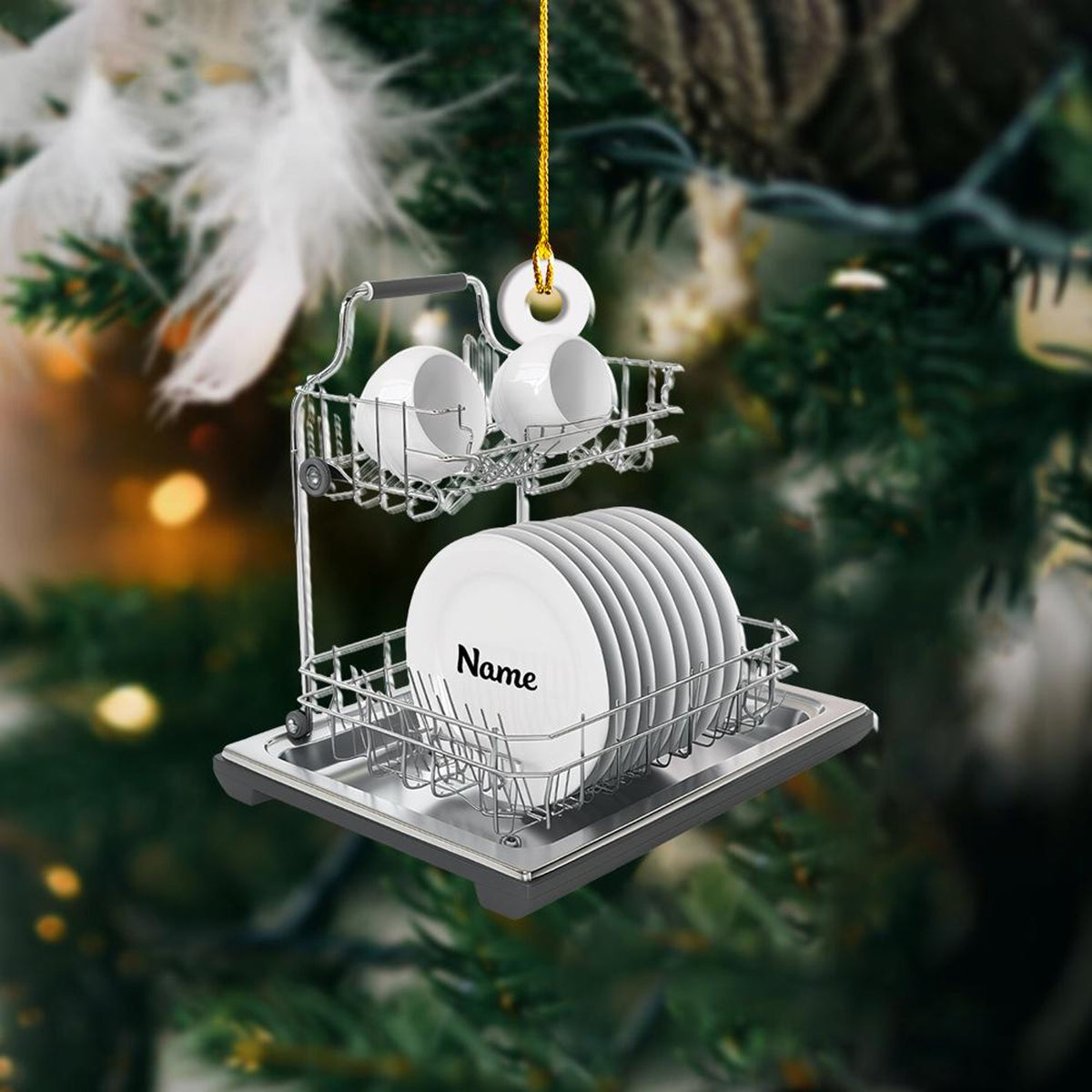 Dish Drainer Christmas Ornament, Xmas Tree Decor, Loved Dish Drainer Ornament, Christmas Ornament Gift